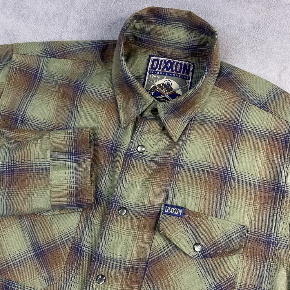 DIXXON Green Plaid Casual Button-Down Shirt